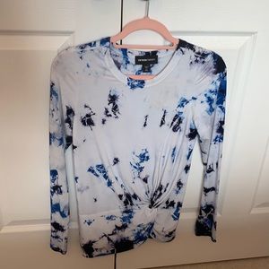 fifteen twenty long sleeve top tie die size xs